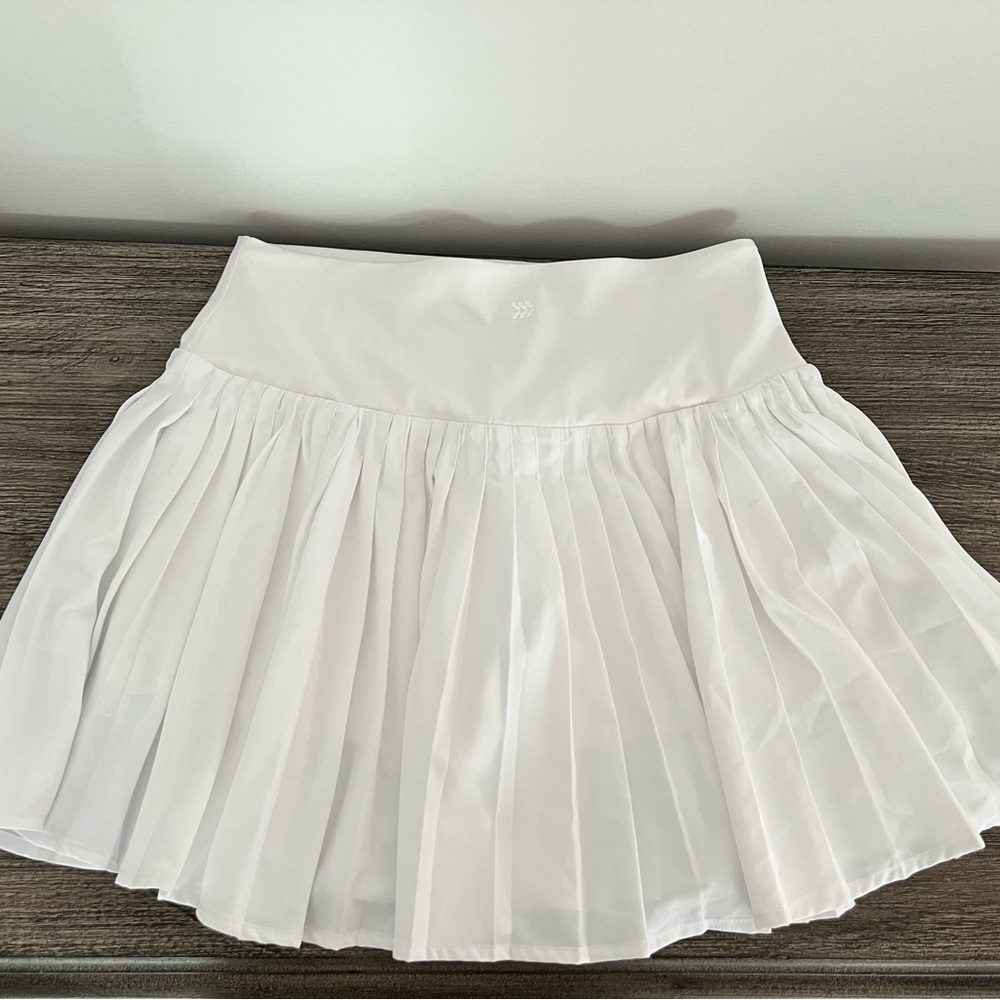 White Pleated Women's Skort